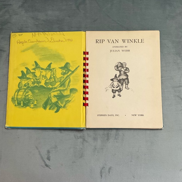 Vintage 1945 excellent condition Rip van Winkle movable images book complete - Picture 2 of 9